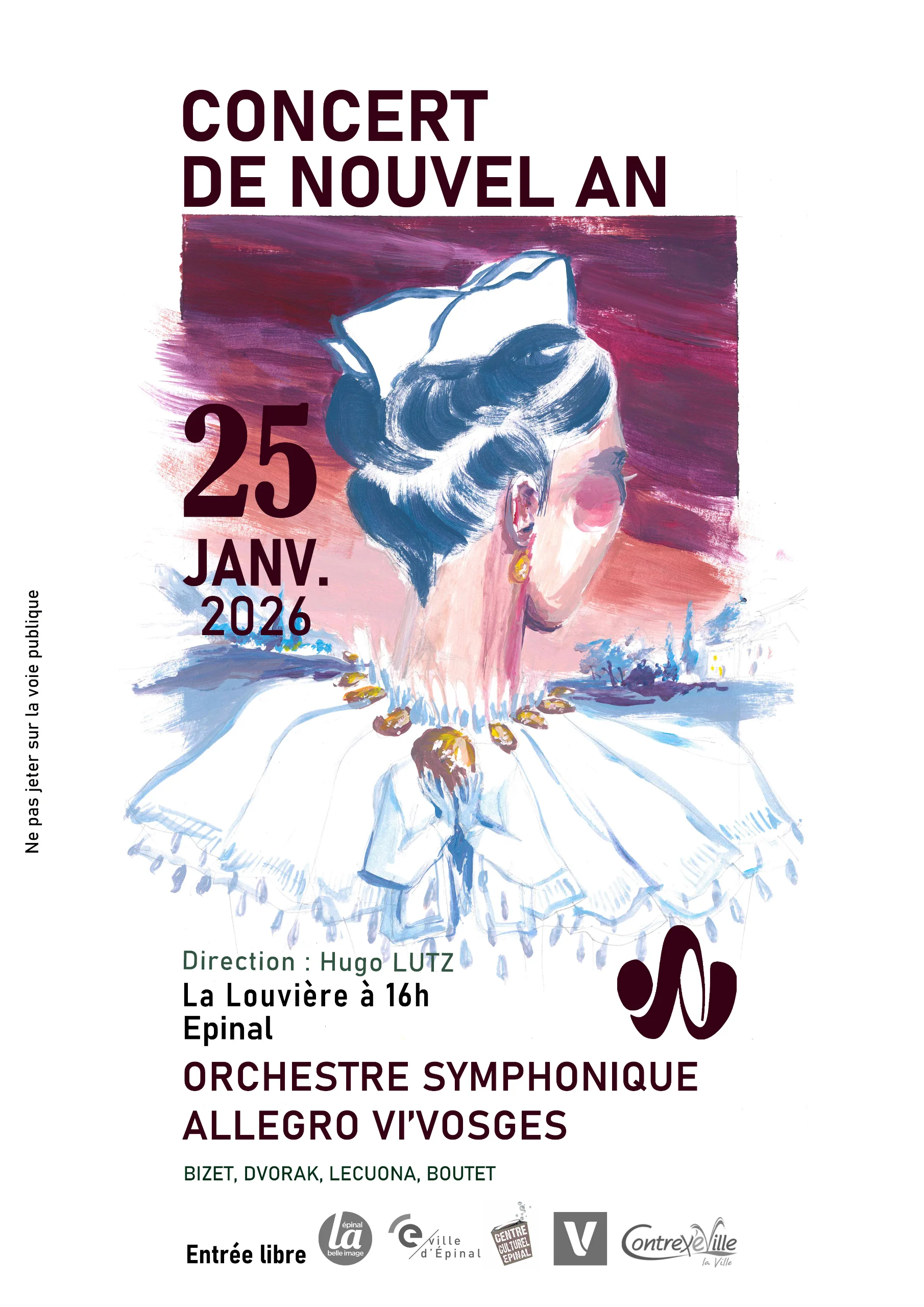 Affiche du concert « Concert de Nouvel An à Louvière d'Epinal »
